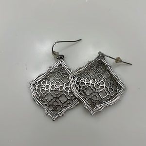 Kendra Scott silver earrings- like new